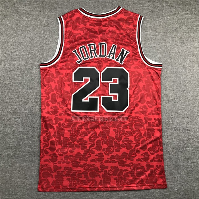 Camiseta Chicago Bulls Bape NO 23 Hardwood Classic Rojo